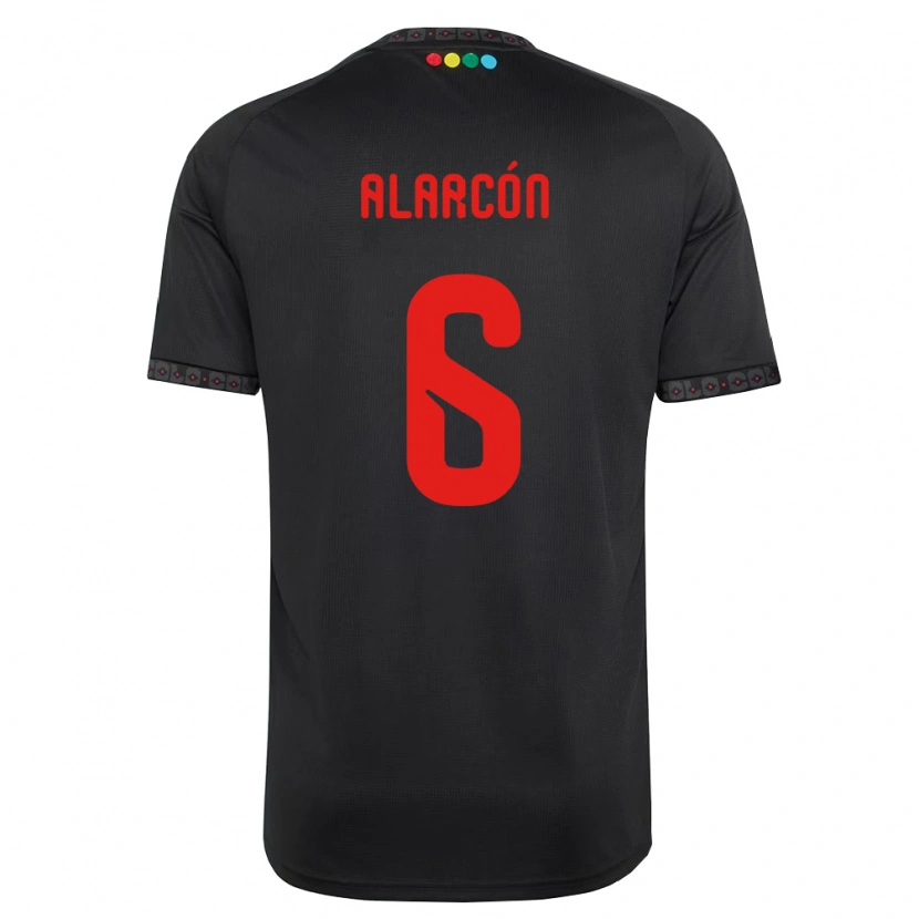 Danxen Män Tomás Alarcón #6 Svart Röd Bortatröja Matchtröjor 2026/27 Tröjor T-Tröja
