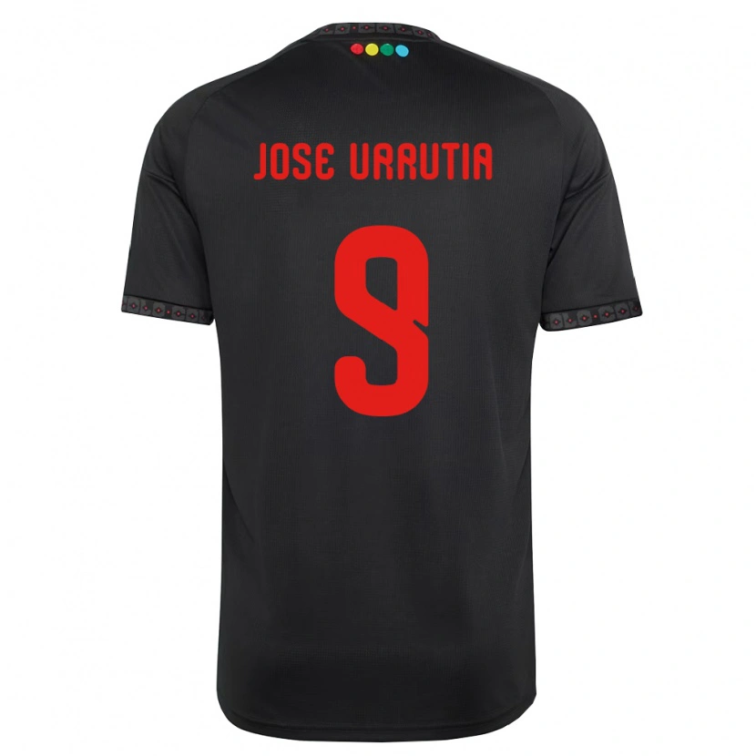 Danxen Män María José Urrutia #9 Svart Röd Bortatröja Matchtröjor 2026/27 Tröjor T-Tröja