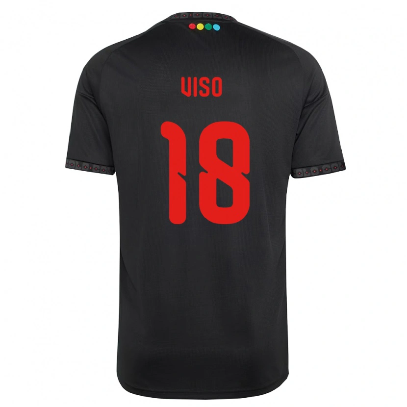 Danxen Män Ysaura Viso #18 Svart Röd Bortatröja Matchtröjor 2026/27 Tröjor T-Tröja