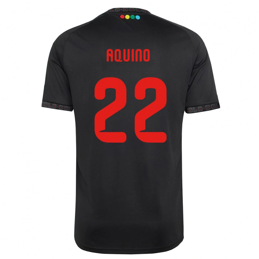 Danxen Män Claudio Aquino #22 Svart Röd Bortatröja Matchtröjor 2026/27 Tröjor T-Tröja
