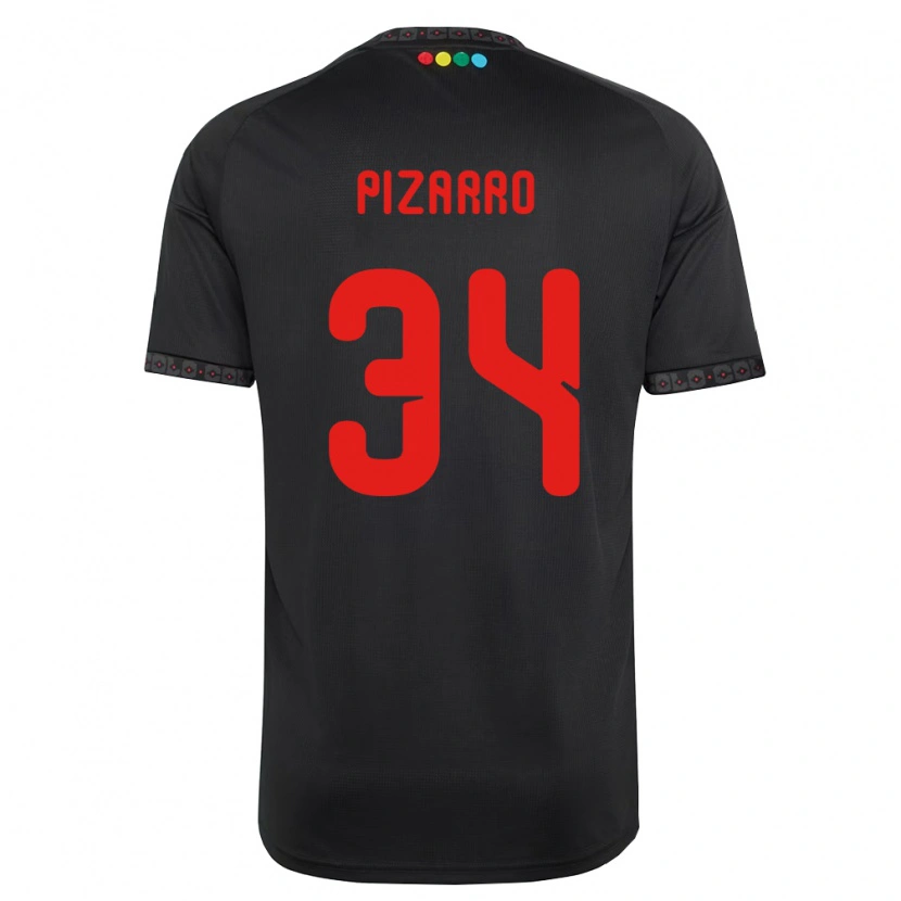 Danxen Män Vicente Pizarro #34 Svart Röd Bortatröja Matchtröjor 2026/27 Tröjor T-Tröja