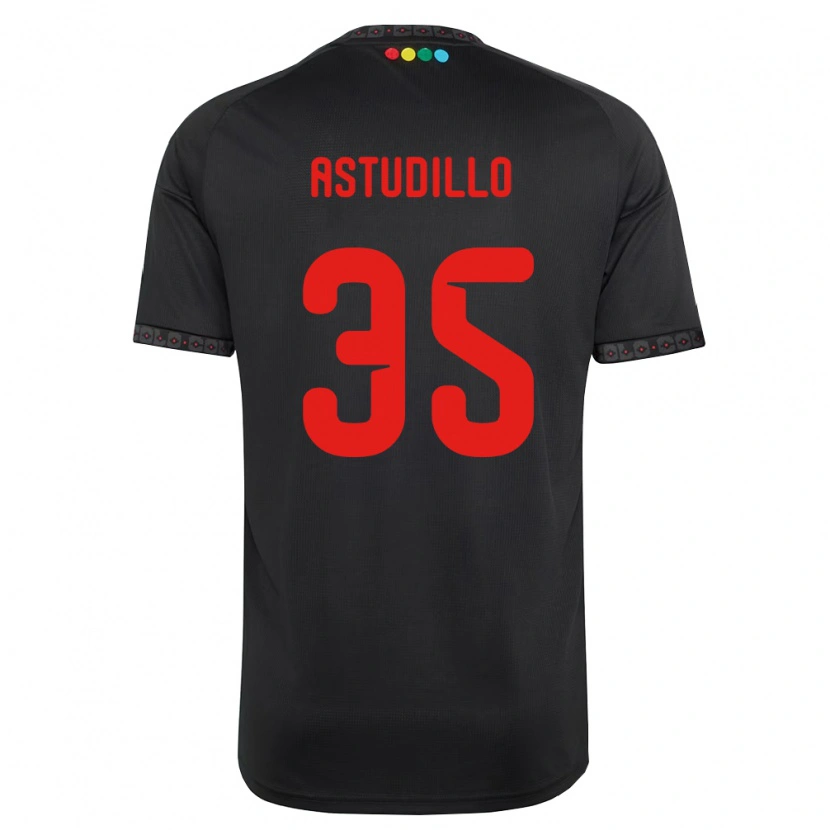 Danxen Män Jerall Astudillo #35 Svart Röd Bortatröja Matchtröjor 2026/27 Tröjor T-Tröja