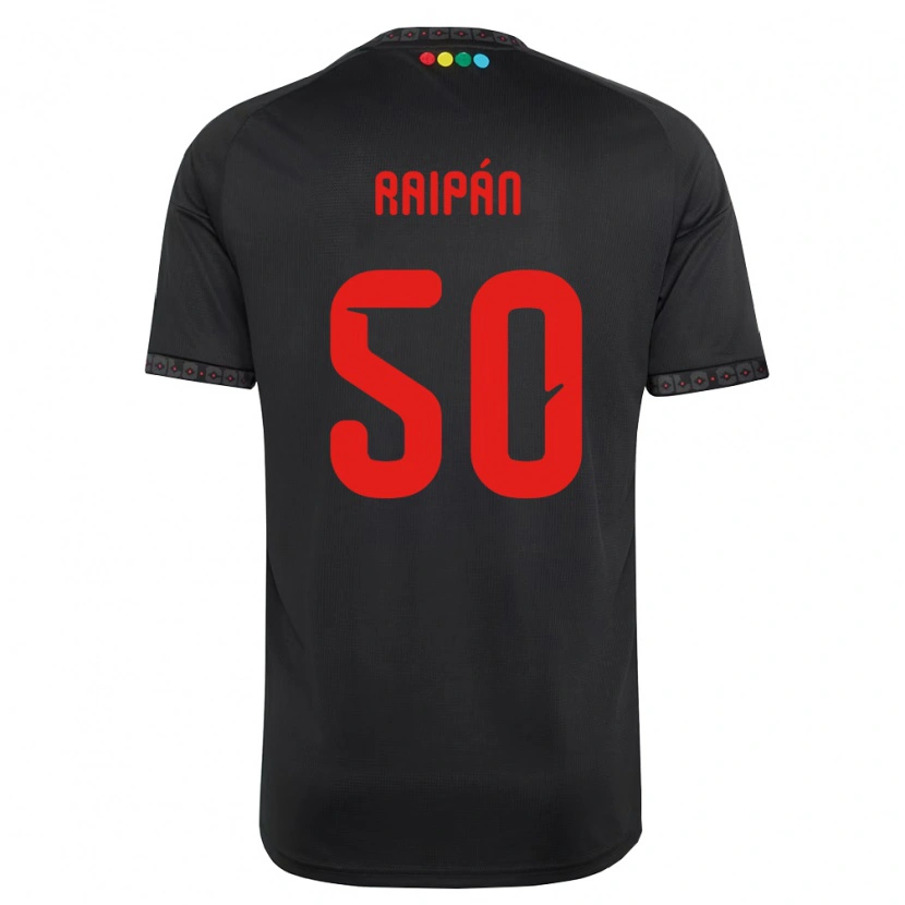 Danxen Män Felipe Raipán #50 Svart Röd Bortatröja Matchtröjor 2026/27 Tröjor T-Tröja