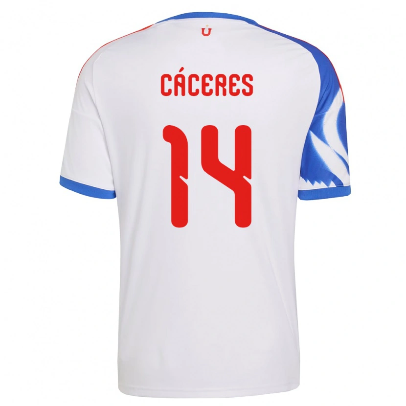 Danxen Män Franco Cáceres #14 Vit Marinblå Bortatröja Matchtröjor 2026/27 Tröjor T-Tröja