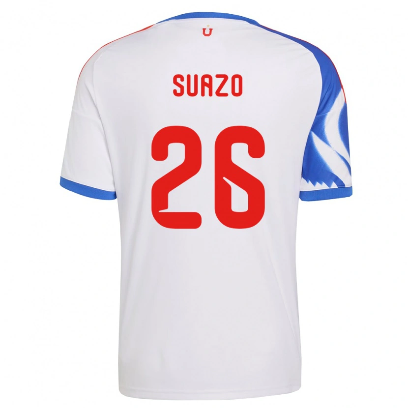 Danxen Män Gretzel Suazo #26 Vit Marinblå Bortatröja Matchtröjor 2026/27 Tröjor T-Tröja