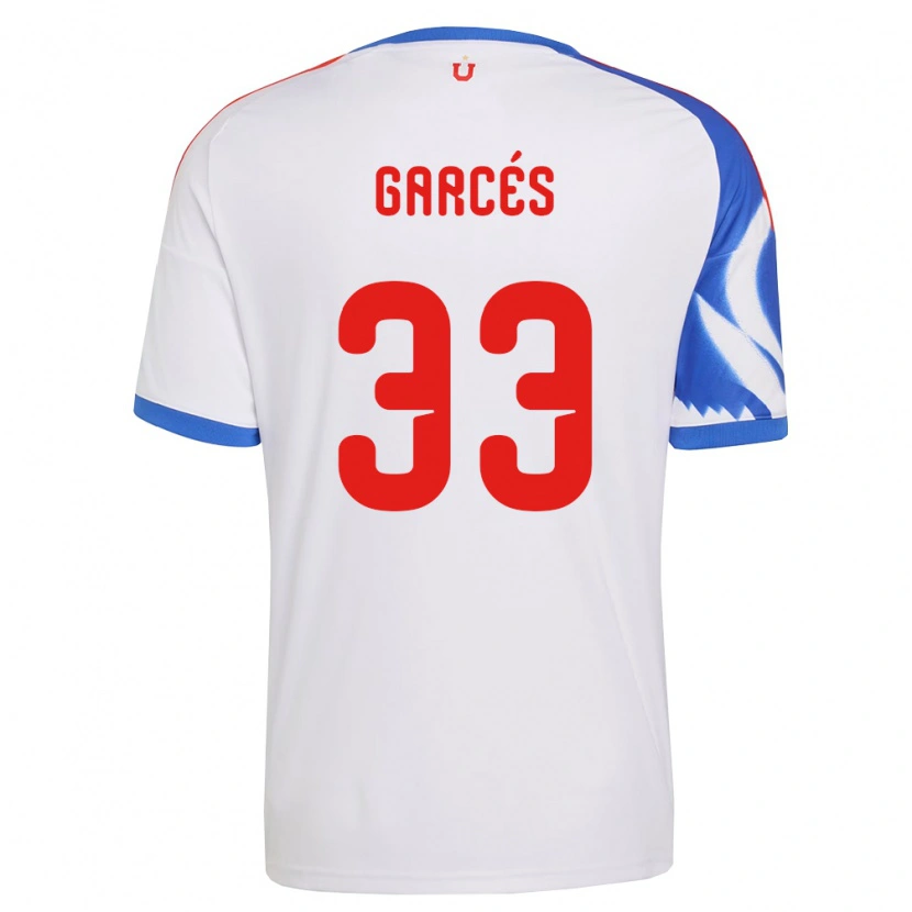 Danxen Män Simón Garcés #33 Vit Marinblå Bortatröja Matchtröjor 2026/27 Tröjor T-Tröja