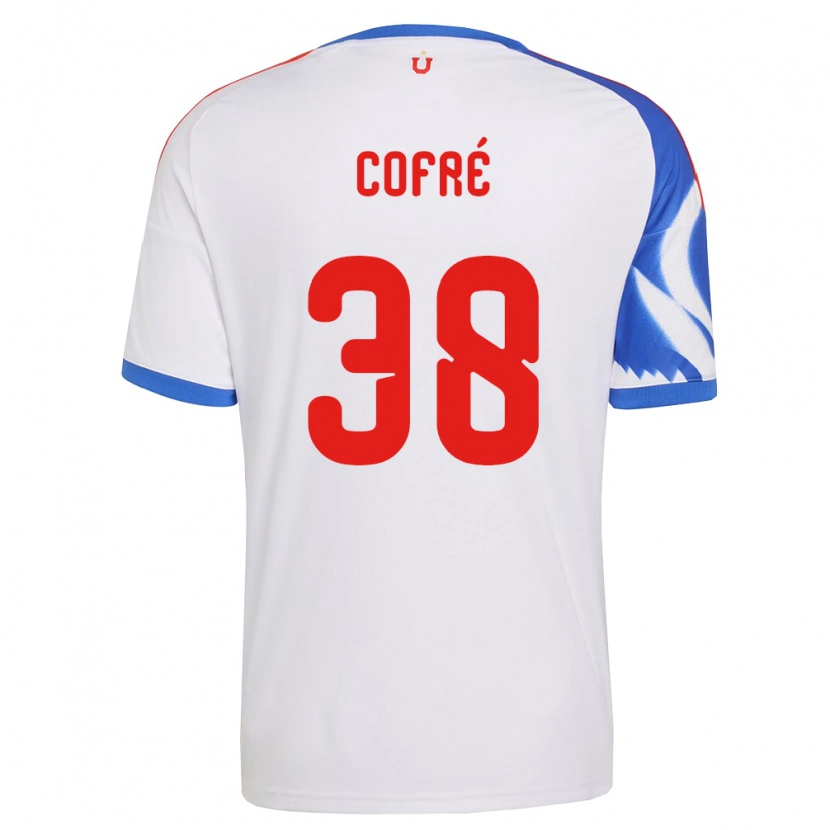 Danxen Män Diego Cofré #38 Vit Marinblå Bortatröja Matchtröjor 2026/27 Tröjor T-Tröja