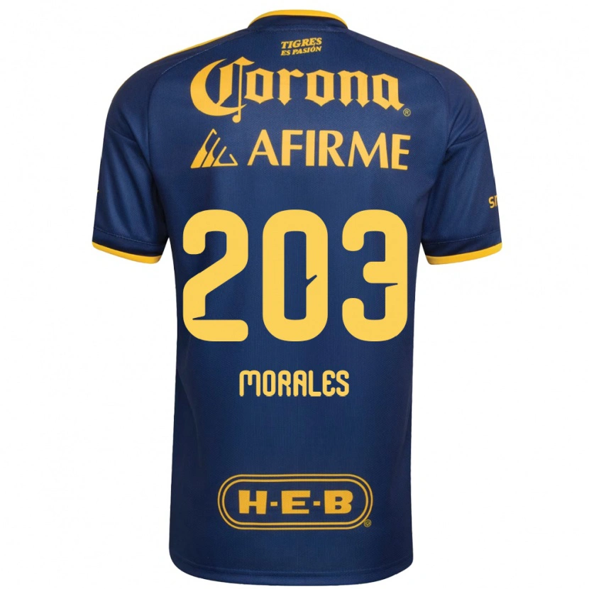 Danxen Män Carlos Morales #203 Kungligt Blå Gul Bortatröja Matchtröjor 2026/27 Tröjor T-Tröja