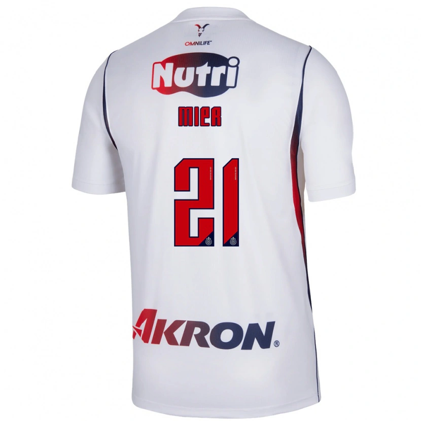 Danxen Män Hiram Mier #21 Vit Marinblå Bortatröja Matchtröjor 2026/27 Tröjor T-Tröja