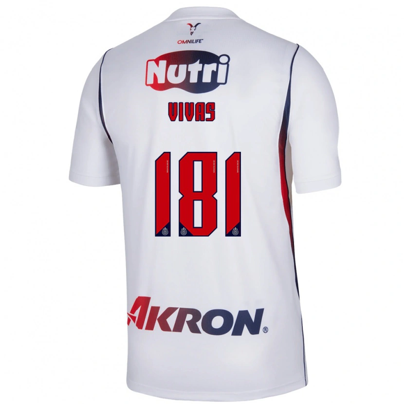 Danxen Män Ángel Vivas #181 Vit Marinblå Bortatröja Matchtröjor 2026/27 Tröjor T-Tröja