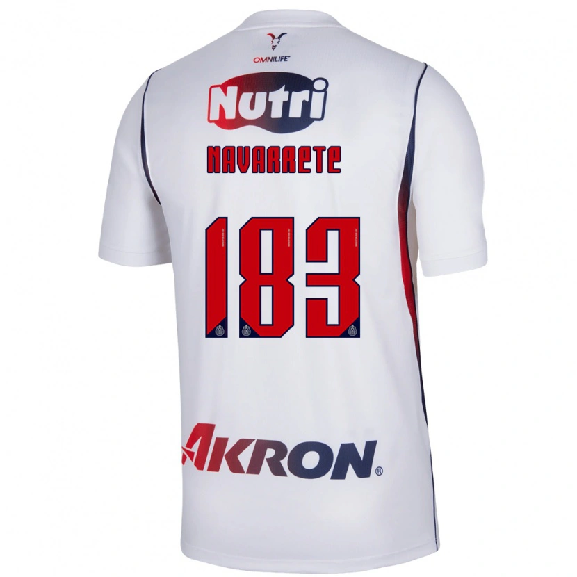 Danxen Män Cristo Navarrete #183 Vit Marinblå Bortatröja Matchtröjor 2026/27 Tröjor T-Tröja