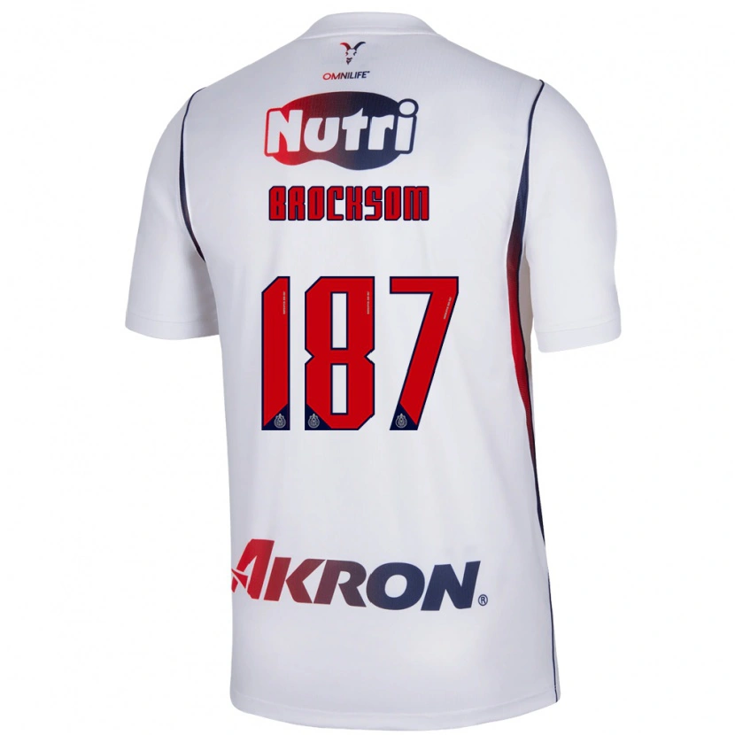 Danxen Män Brandón Brocksom #187 Vit Marinblå Bortatröja Matchtröjor 2026/27 Tröjor T-Tröja
