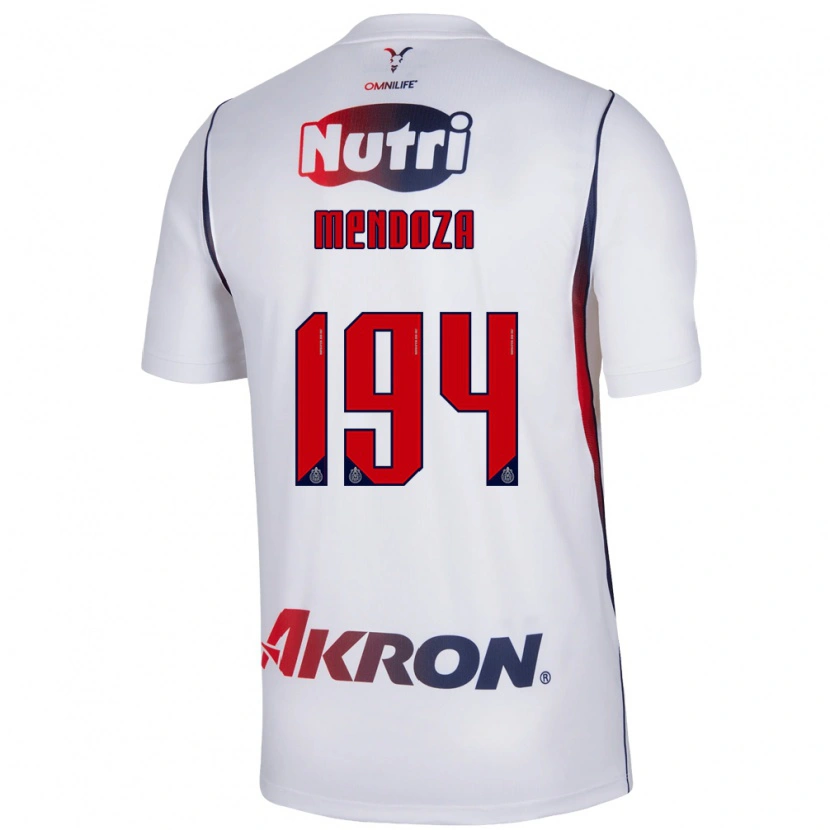 Danxen Män Esteban Mendoza #194 Vit Marinblå Bortatröja Matchtröjor 2026/27 Tröjor T-Tröja