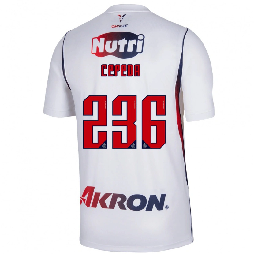 Danxen Män Leonardo Cepeda #236 Vit Marinblå Bortatröja Matchtröjor 2026/27 Tröjor T-Tröja