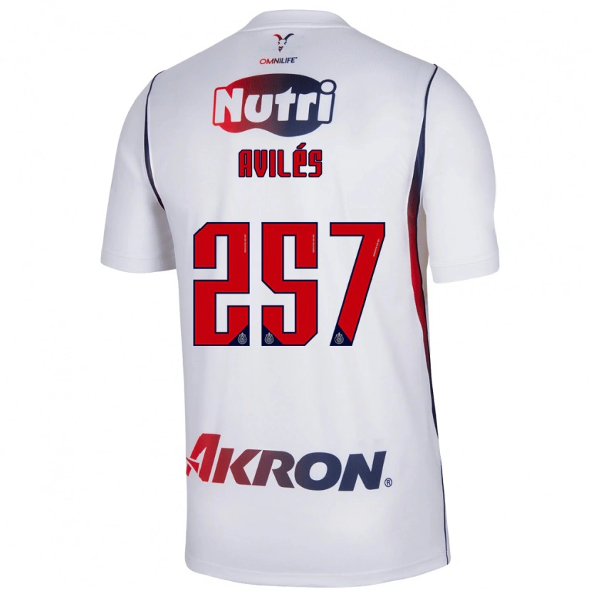 Danxen Män Emmanuel Avilés #257 Vit Marinblå Bortatröja Matchtröjor 2026/27 Tröjor T-Tröja