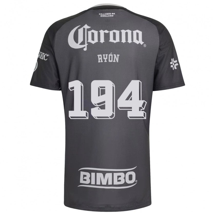 Danxen Män César Ayón #194 Grå Vit Svart Bortatröja Matchtröjor 2026/27 Tröjor T-Tröja