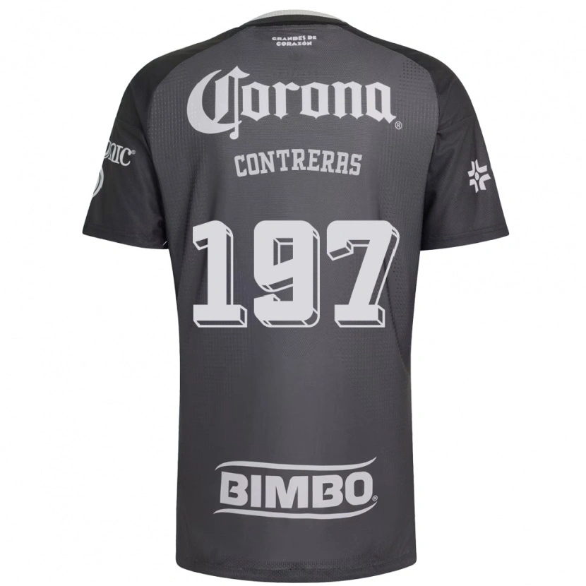 Danxen Män Ángel Contreras #197 Grå Vit Svart Bortatröja Matchtröjor 2026/27 Tröjor T-Tröja