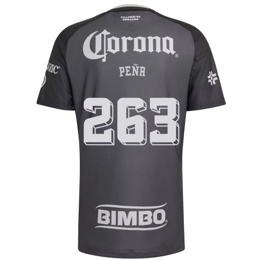 Danxen Män Nicolás Peña #263 Grå Vit Svart Bortatröja Matchtröjor 2026/27 Tröjor T-Tröja