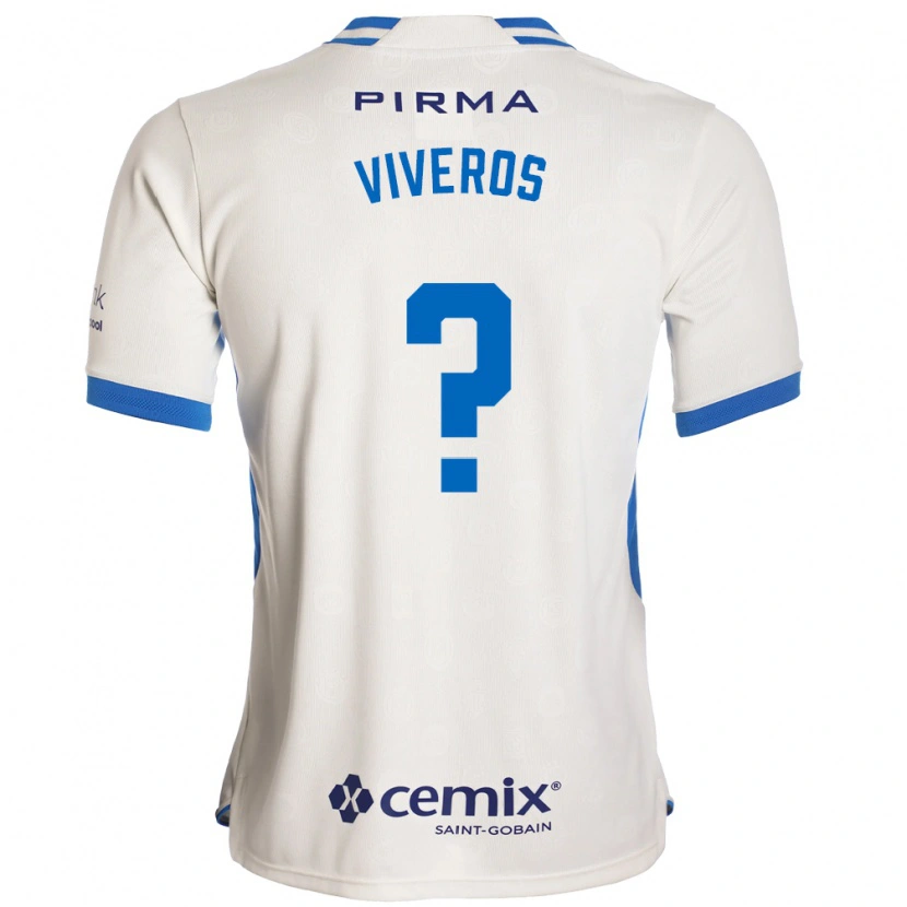 Danxen Män Axel Viveros #0 Vit Blå Röd Bortatröja Matchtröjor 2026/27 Tröjor T-Tröja