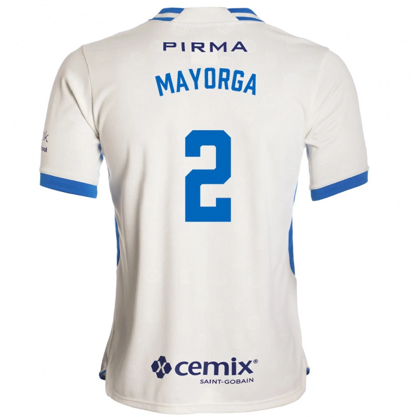 Danxen Män Alejandro Mayorga #2 Vit Blå Röd Bortatröja Matchtröjor 2026/27 Tröjor T-Tröja
