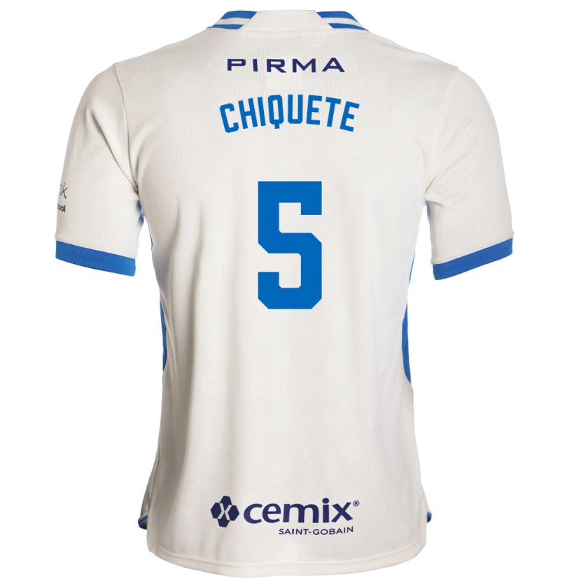 Danxen Män Jesús Orozco Chiquete #5 Vit Blå Röd Bortatröja Matchtröjor 2026/27 Tröjor T-Tröja