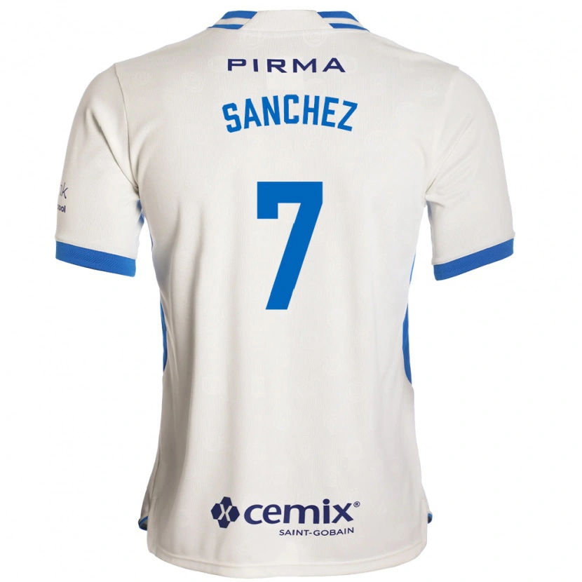 Danxen Män Andrea Sanchez #7 Vit Blå Röd Bortatröja Matchtröjor 2026/27 Tröjor T-Tröja