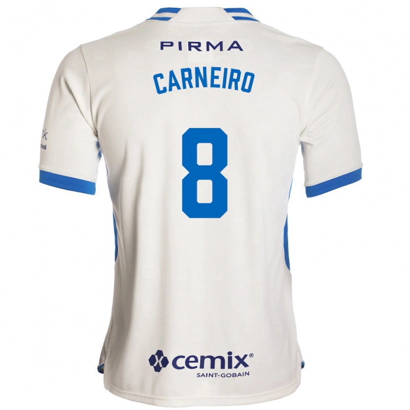 Danxen Män Gonzalo Carneiro #8 Vit Blå Röd Bortatröja Matchtröjor 2026/27 Tröjor T-Tröja