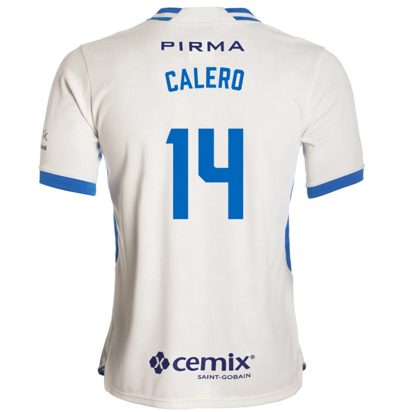 Danxen Män Juan Calero #14 Vit Blå Röd Bortatröja Matchtröjor 2026/27 Tröjor T-Tröja