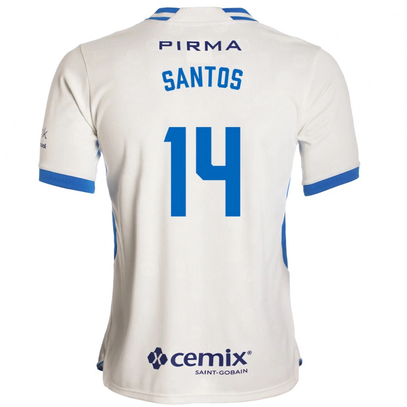 Danxen Män Eleisa Santos #14 Vit Blå Röd Bortatröja Matchtröjor 2026/27 Tröjor T-Tröja