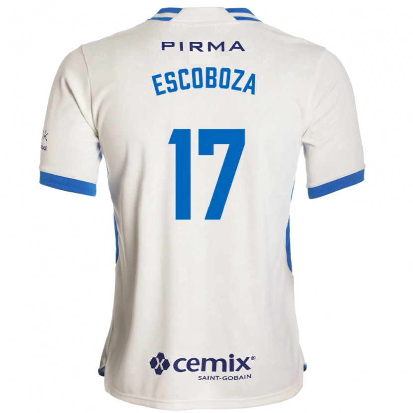 Danxen Män Alonso Escoboza #17 Vit Blå Röd Bortatröja Matchtröjor 2026/27 Tröjor T-Tröja