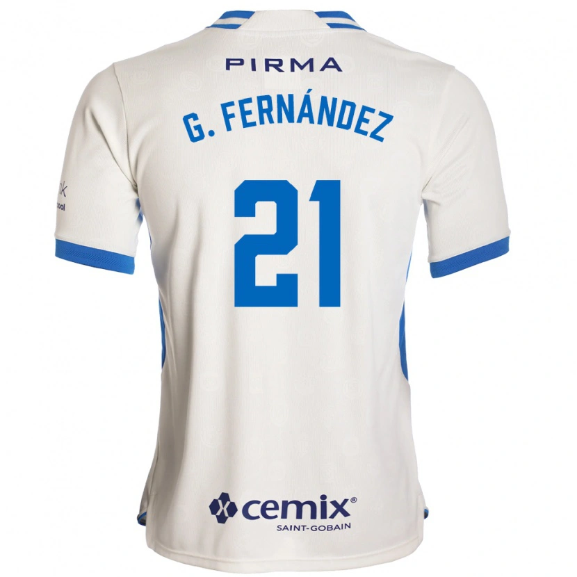 Danxen Män Gabriel Fernández #21 Vit Blå Röd Bortatröja Matchtröjor 2026/27 Tröjor T-Tröja