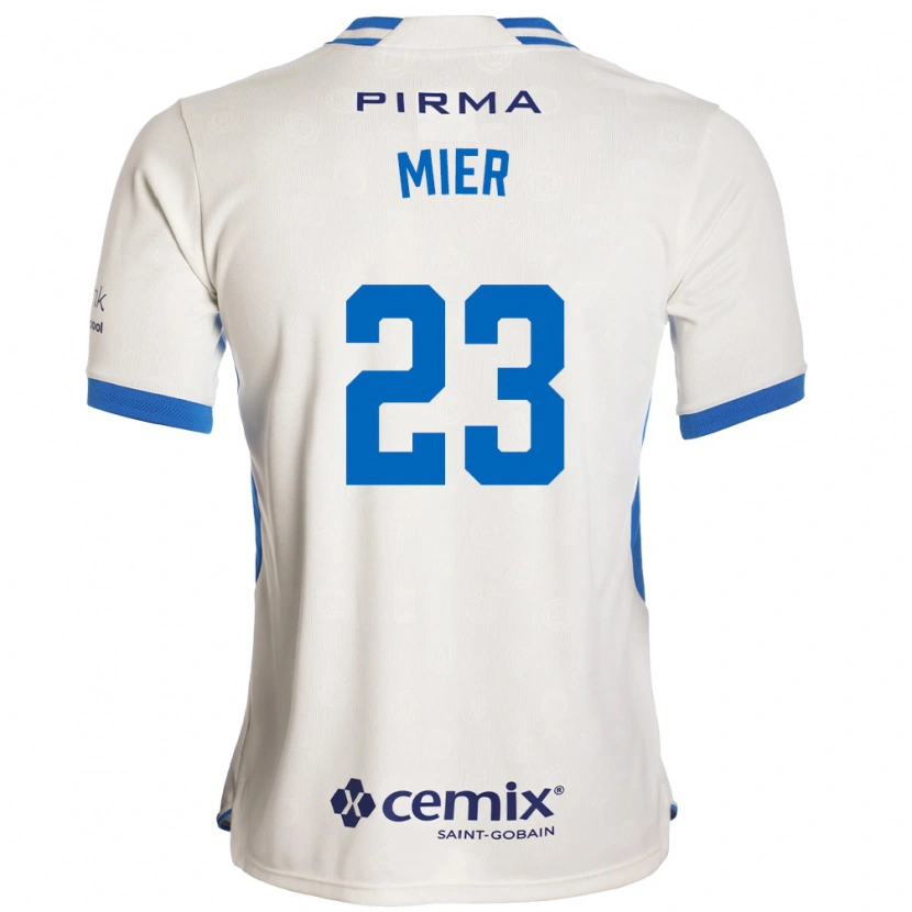 Danxen Män Kevin Mier #23 Vit Blå Röd Bortatröja Matchtröjor 2026/27 Tröjor T-Tröja