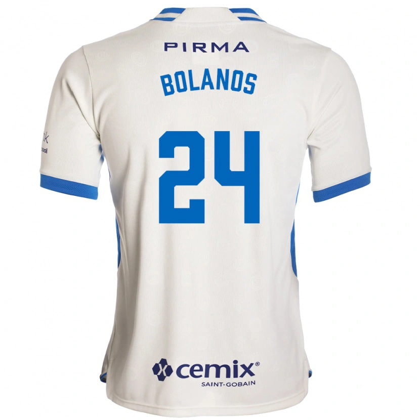 Danxen Män Jatziry Bolanos #24 Vit Blå Röd Bortatröja Matchtröjor 2026/27 Tröjor T-Tröja