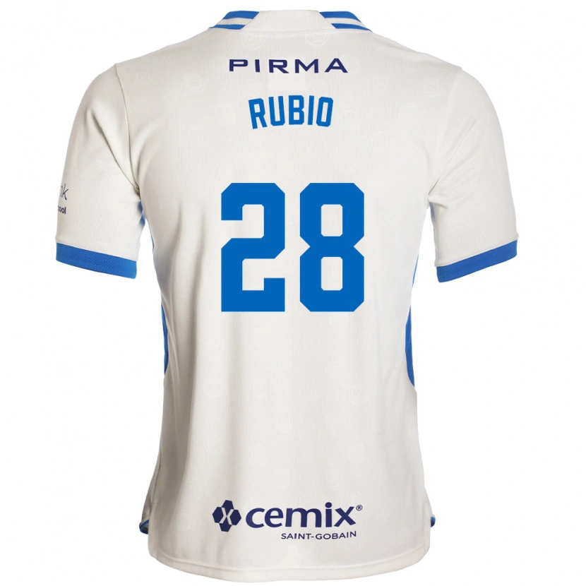 Danxen Män Raymundo Rubio #28 Vit Blå Röd Bortatröja Matchtröjor 2026/27 Tröjor T-Tröja