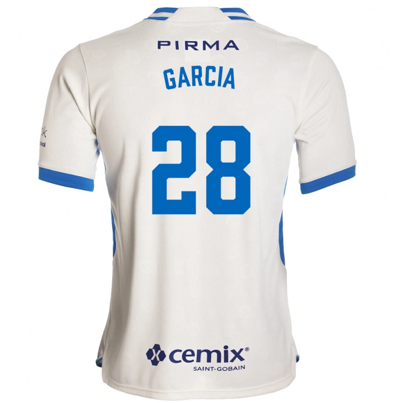 Danxen Män Ana Garcia #28 Vit Blå Röd Bortatröja Matchtröjor 2026/27 Tröjor T-Tröja