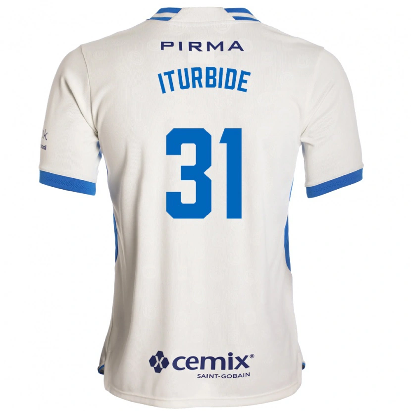 Danxen Män Luis Iturbide #31 Vit Blå Röd Bortatröja Matchtröjor 2026/27 Tröjor T-Tröja
