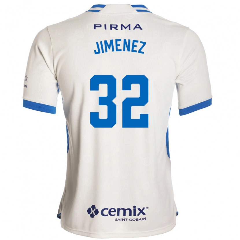 Danxen Män Cristian Jiménez #32 Vit Blå Röd Bortatröja Matchtröjor 2026/27 Tröjor T-Tröja