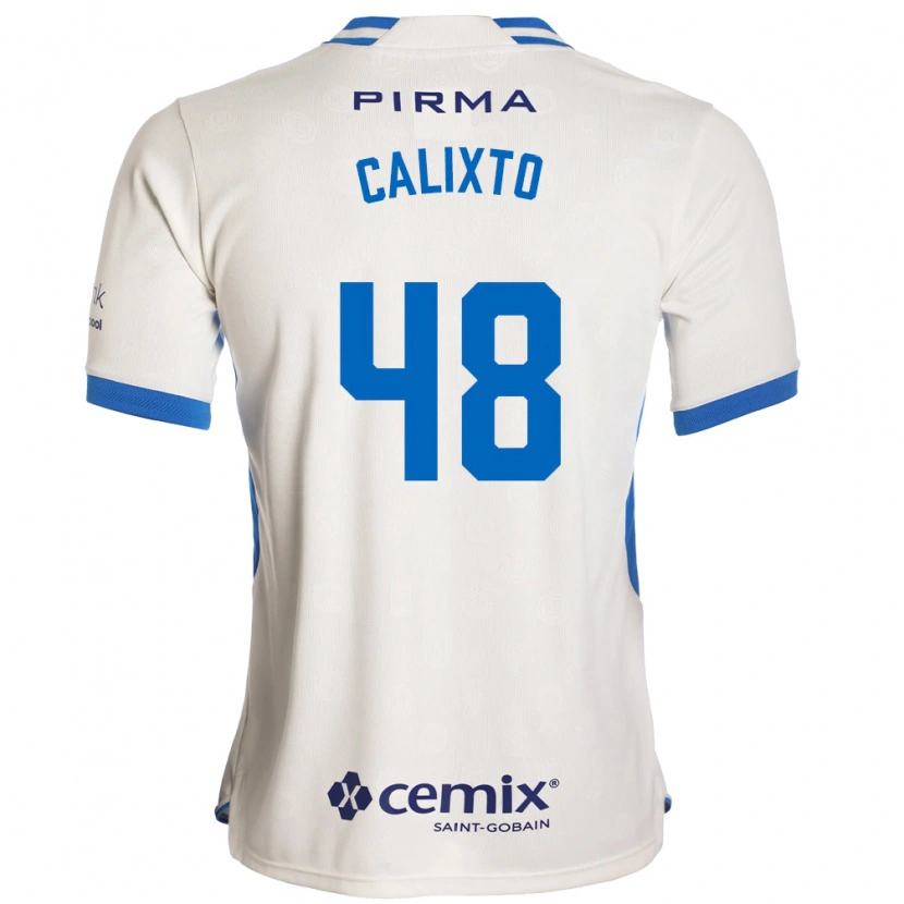 Danxen Män Nicolás Calixto #48 Vit Blå Röd Bortatröja Matchtröjor 2026/27 Tröjor T-Tröja