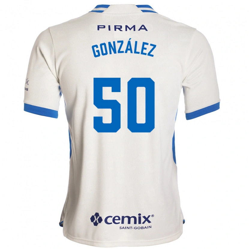 Danxen Män Kenneth González #50 Vit Blå Röd Bortatröja Matchtröjor 2026/27 Tröjor T-Tröja