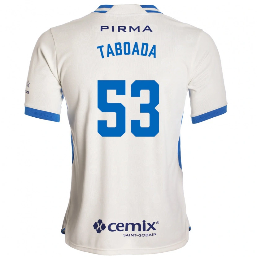 Danxen Män Víctor Taboada #53 Vit Blå Röd Bortatröja Matchtröjor 2026/27 Tröjor T-Tröja