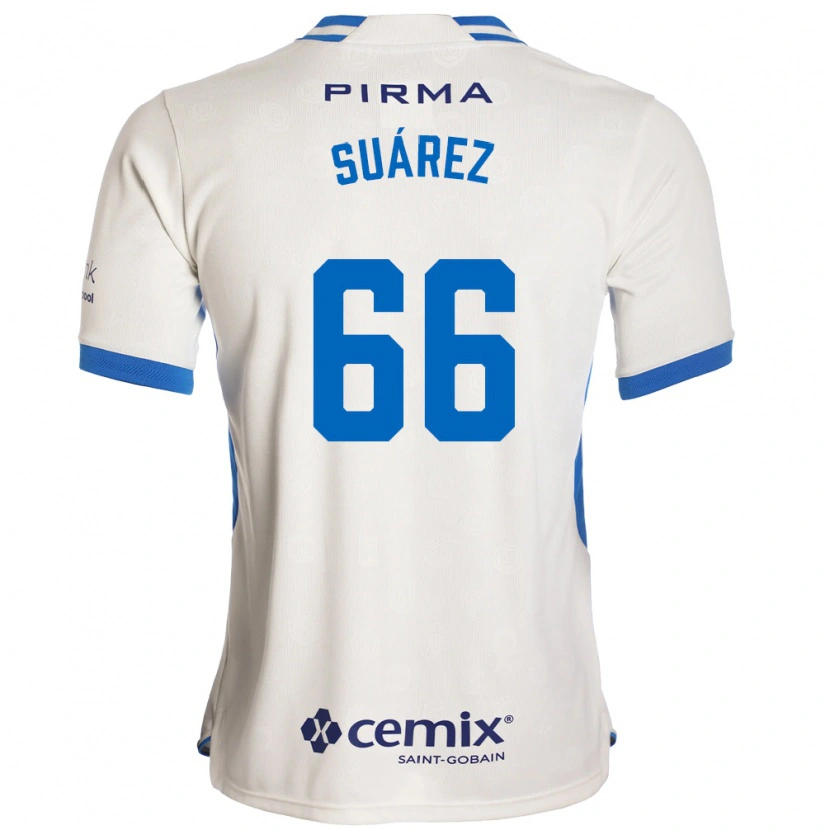 Danxen Män Javier Suárez #66 Vit Blå Röd Bortatröja Matchtröjor 2026/27 Tröjor T-Tröja