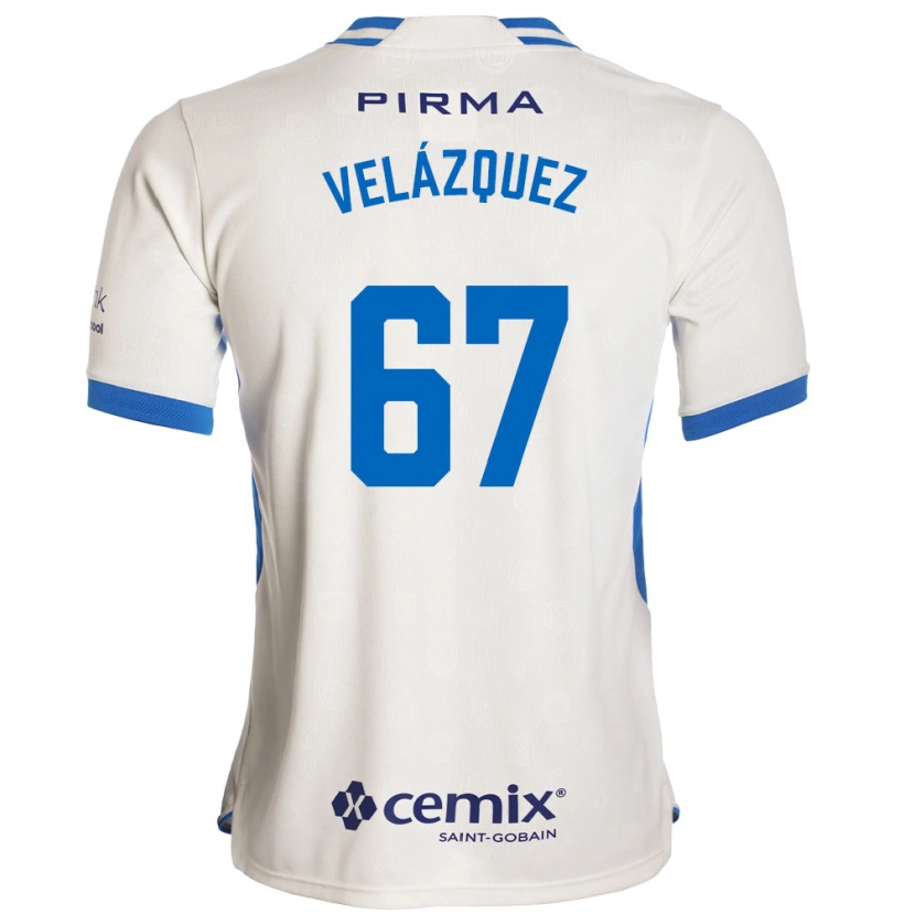 Danxen Män Jaziel Mendoza #67 Vit Blå Röd Bortatröja Matchtröjor 2026/27 Tröjor T-Tröja