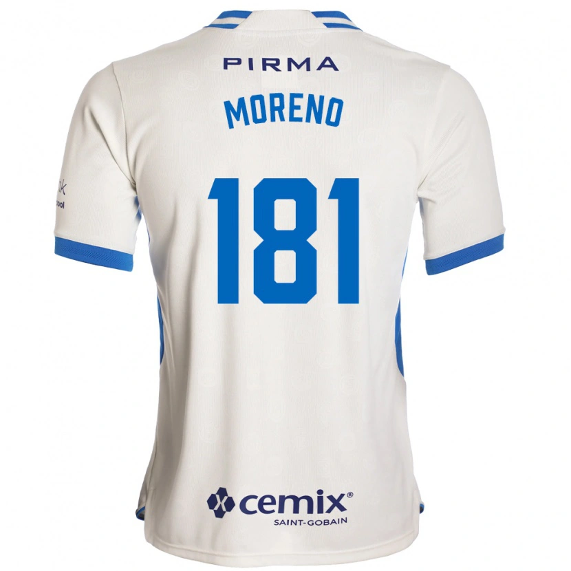Danxen Män Roberto Moreno #181 Vit Blå Röd Bortatröja Matchtröjor 2026/27 Tröjor T-Tröja