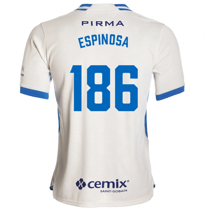 Danxen Män Brandón Espinosa #186 Vit Blå Röd Bortatröja Matchtröjor 2026/27 Tröjor T-Tröja