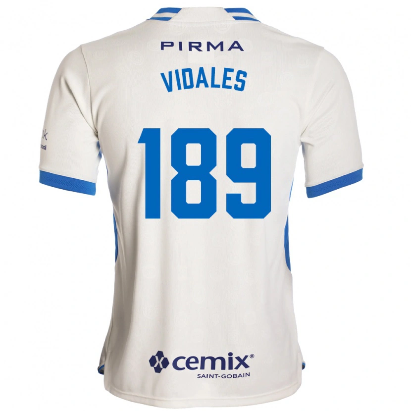 Danxen Män Álvaro Vidales #189 Vit Blå Röd Bortatröja Matchtröjor 2026/27 Tröjor T-Tröja