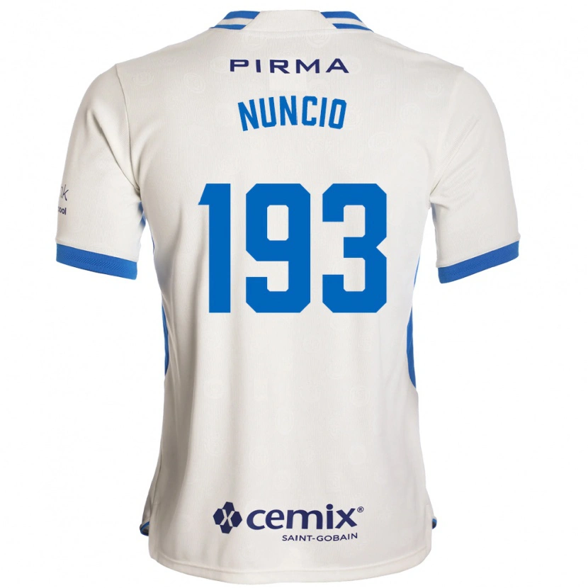 Danxen Män Jorge Nuncio #193 Vit Blå Röd Bortatröja Matchtröjor 2026/27 Tröjor T-Tröja