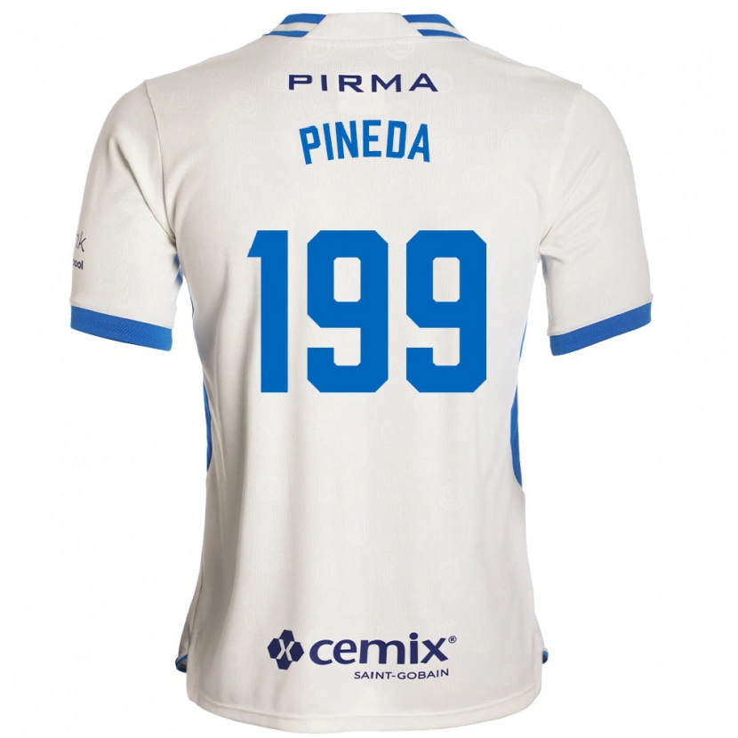 Danxen Män Zadiel Pineda #199 Vit Blå Röd Bortatröja Matchtröjor 2026/27 Tröjor T-Tröja