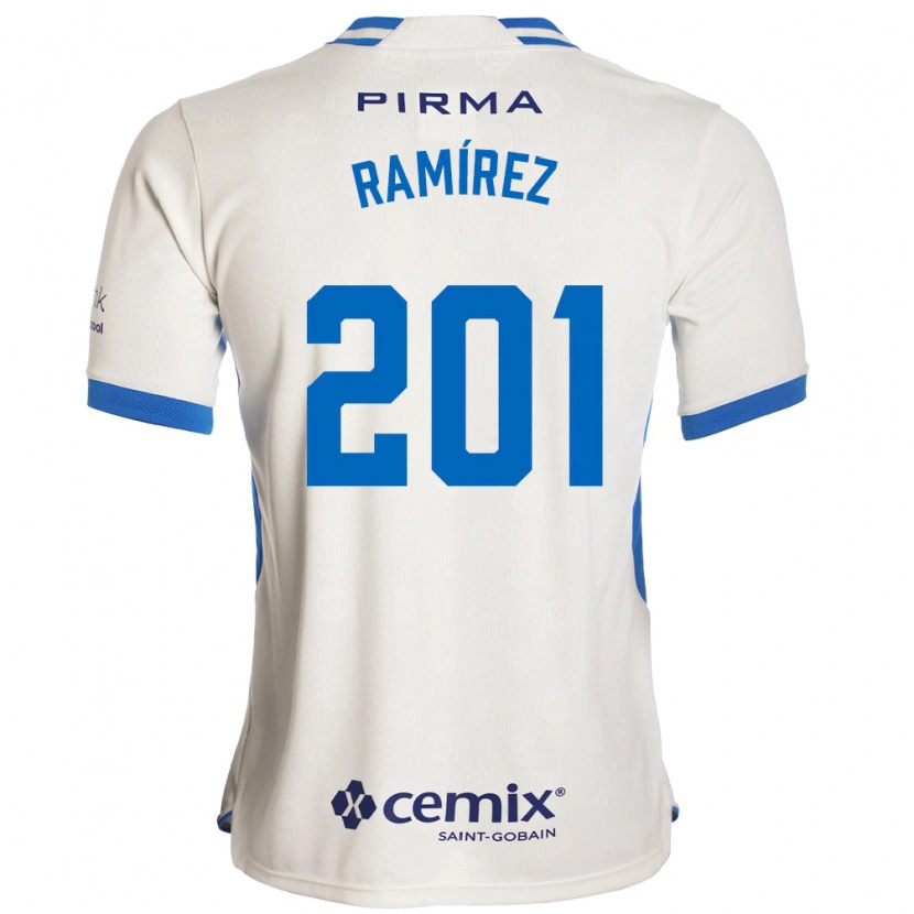 Danxen Män Orlando Ramírez #201 Vit Blå Röd Bortatröja Matchtröjor 2026/27 Tröjor T-Tröja