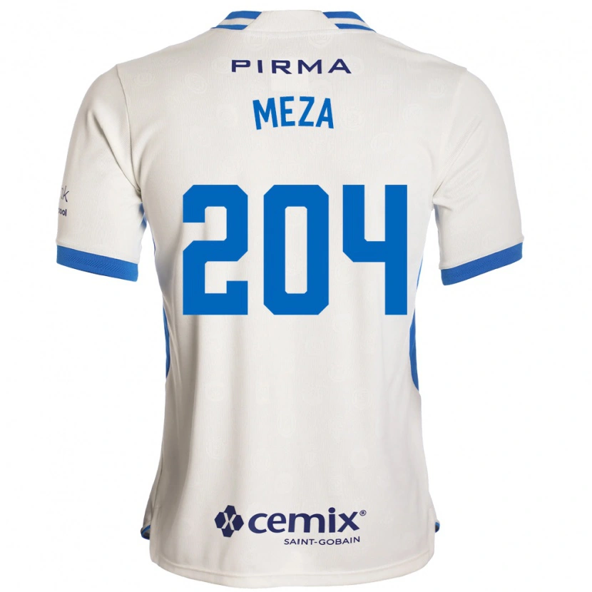 Danxen Män Jonathan Meza #204 Vit Blå Röd Bortatröja Matchtröjor 2026/27 Tröjor T-Tröja