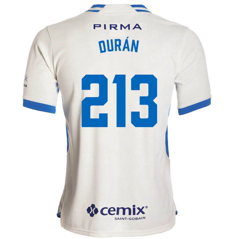 Danxen Män Jeyson Durán #213 Vit Blå Röd Bortatröja Matchtröjor 2026/27 Tröjor T-Tröja